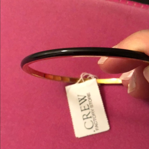 J. Crew Factory black and gold bangle bracelet - Picture 2 of 2